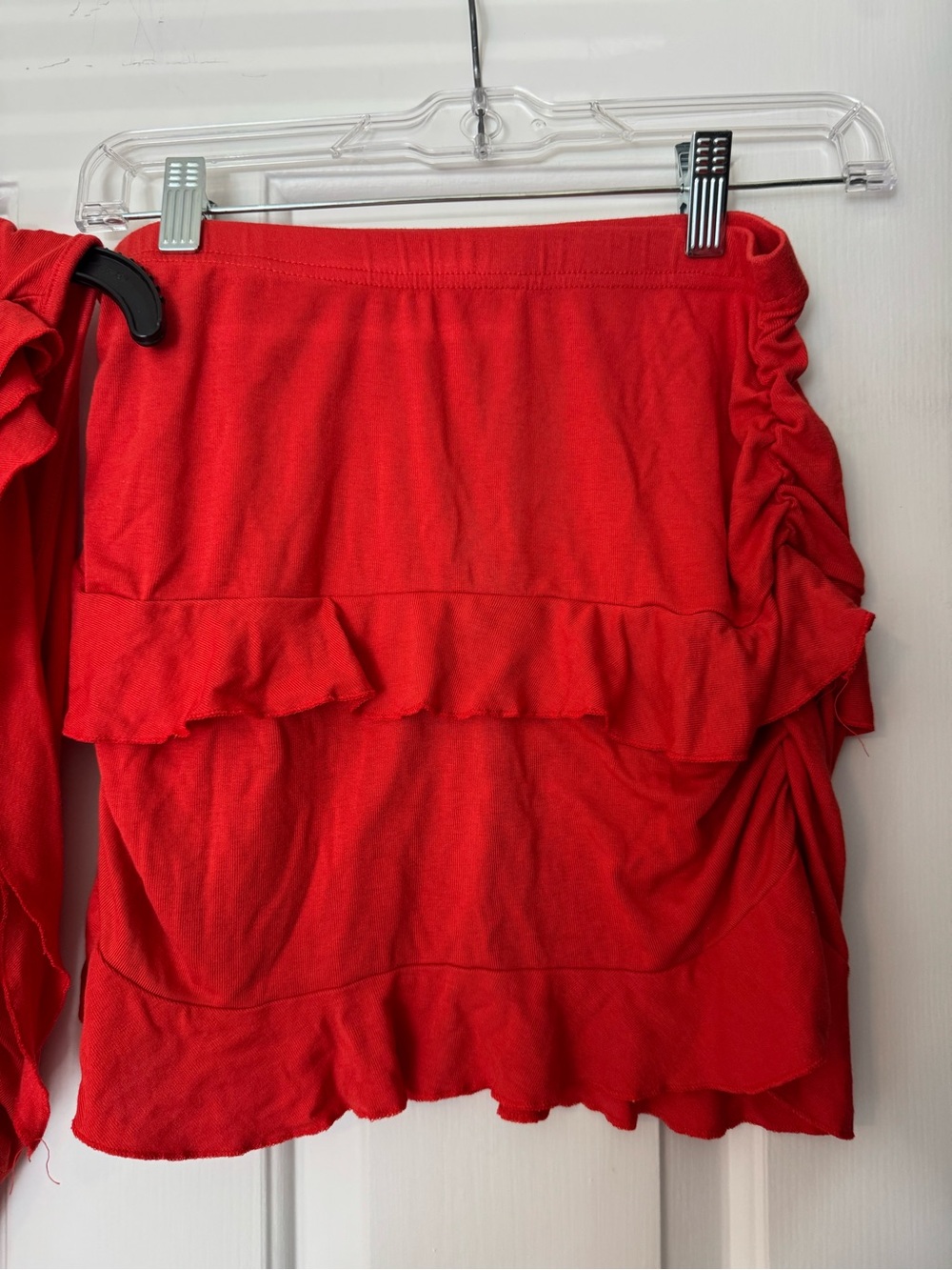 Amazon Red Ruffle Two-Piece Skirt Set - Picture 4 of 6